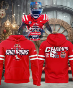 Ole Miss Rebels Gator Bowl Champions 2025 Red Hoodie