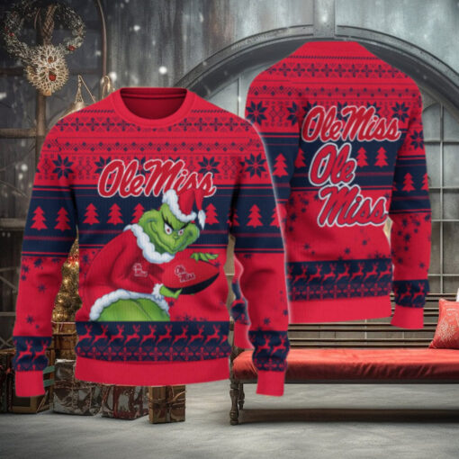 Ole Miss Rebels Grinch Ugly Christmas Sweater
