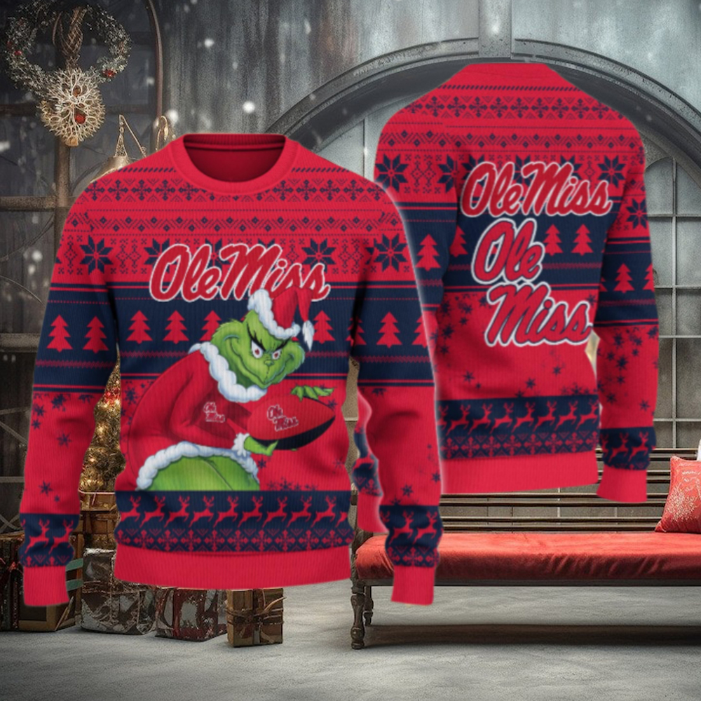 Ole Miss Rebels Grinch Ugly Christmas Sweater Ole Miss Rebels Grinch Ugly Christmas Sweater