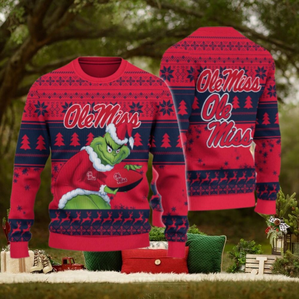 Ole Miss Rebels Grinch Ugly Christmas Sweater Ole Miss Rebels Grinch Ugly Christmas Sweater