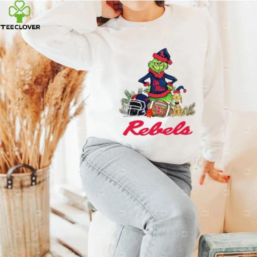 Ole Miss Rebels Grinch and Max dog funny Christmas hoodie, sweater, longsleeve, shirt v-neck, t-shirt