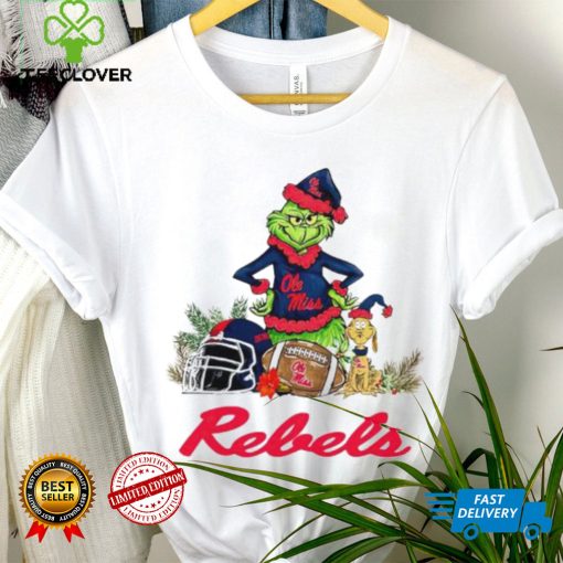 Ole Miss Rebels Grinch and Max dog funny Christmas hoodie, sweater, longsleeve, shirt v-neck, t-shirt