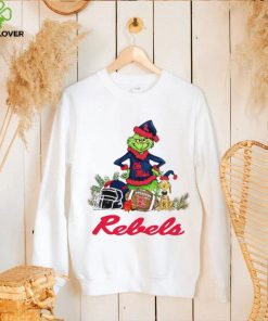 Ole Miss Rebels Grinch and Max dog funny Christmas hoodie, sweater, longsleeve, shirt v-neck, t-shirt