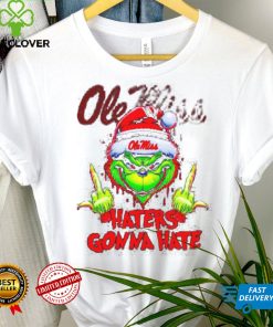 Ole Miss Rebels Grinch middle finger haters gonna hate shirt