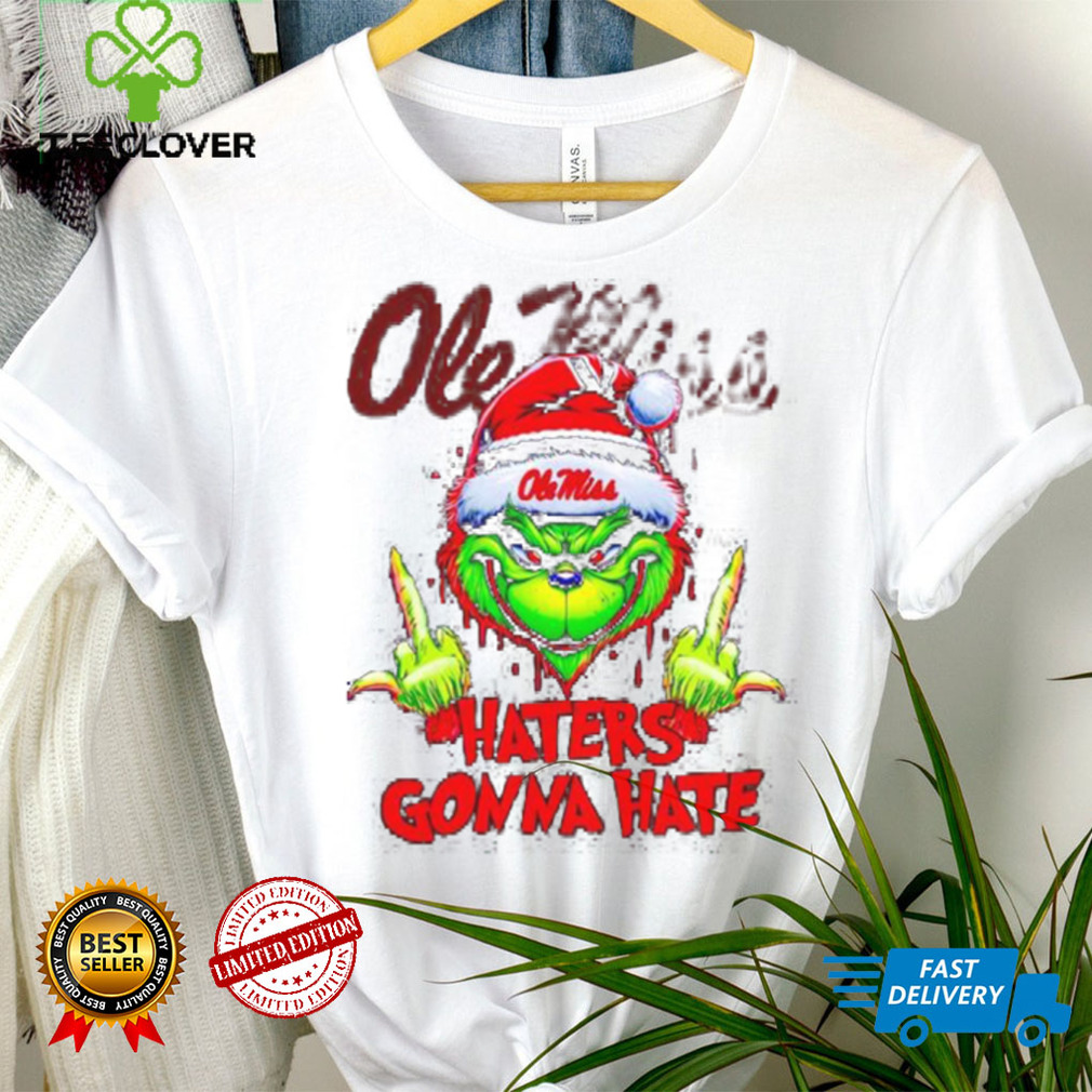 Ole Miss Rebels Grinch middle finger haters gonna hate shirt Ole Miss Rebels Grinch middle finger haters gonna hate shirt