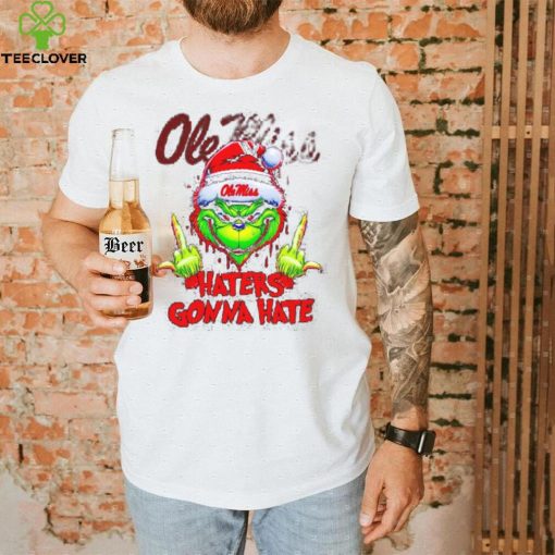 Ole Miss Rebels Grinch middle finger haters gonna hate shirt