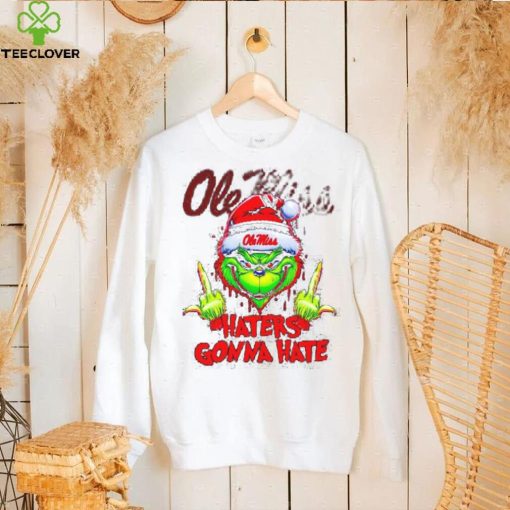Ole Miss Rebels Grinch middle finger haters gonna hate shirt