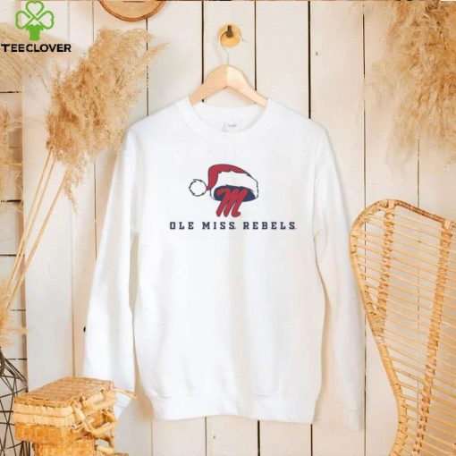 Ole Miss Rebels Logo With Santa Hat Christmas Shirt