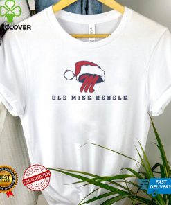 Ole Miss Rebels Logo With Santa Hat Christmas Shirt