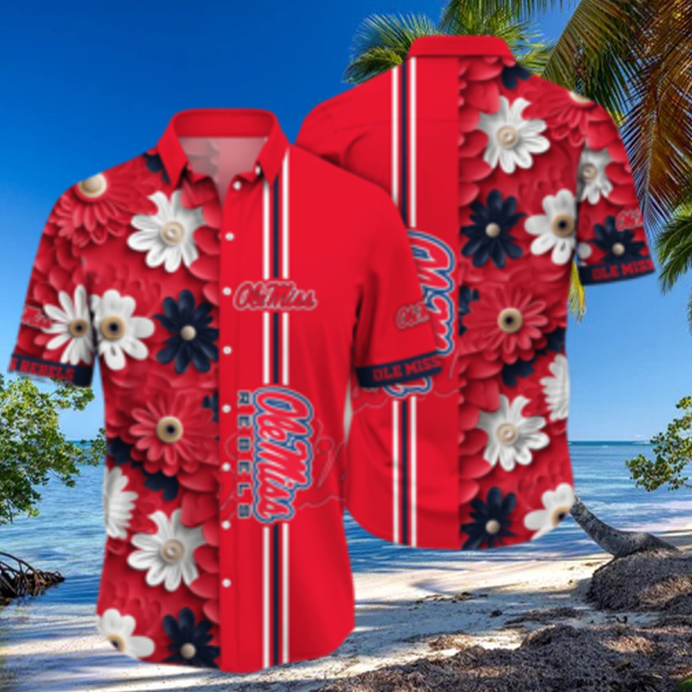 Ole Miss Rebels NCAA Flower Hawaiian Shirt Ole Miss Rebels NCAA Flower Hawaiian Shirt