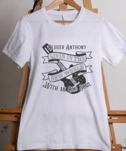 Oliver Anthony Livin in the New World With an Old Soul Guitar Shirt