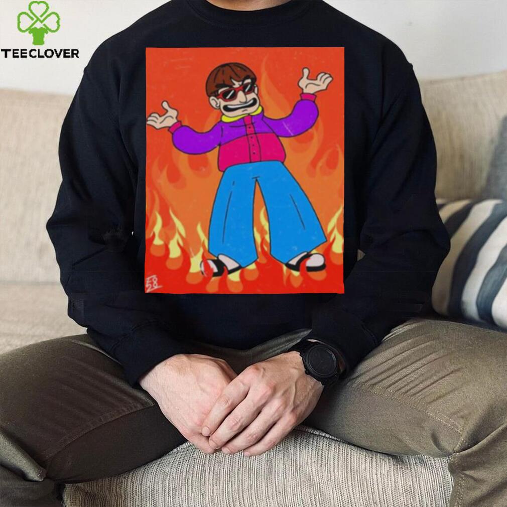 Oliver Tree In Flames Shirt