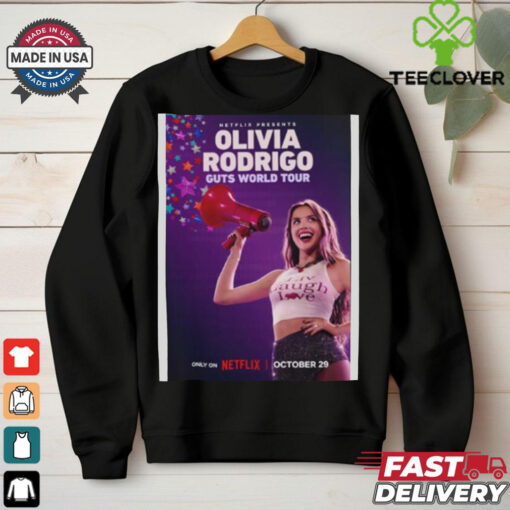 Olivia Rodrigo Guts World Tour Netflix Out On October 29 2024 Unisex T Shirt