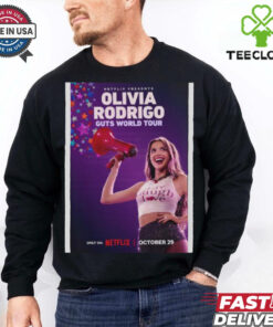 Olivia Rodrigo Guts World Tour Netflix Out On October 29 2024 Unisex T Shirt