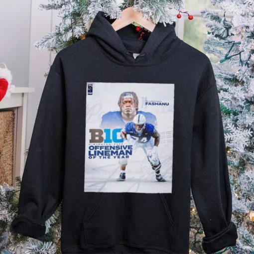 Olumuyiwa Fashanu B1G Offensive Lineman of the Year poster hoodie, sweater, longsleeve, shirt v-neck, t-shirt