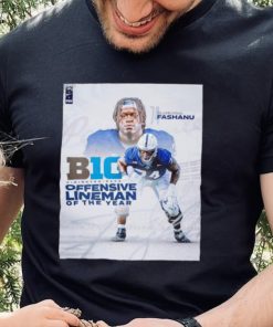 Olumuyiwa Fashanu B1G Offensive Lineman of the Year poster hoodie, sweater, longsleeve, shirt v-neck, t-shirt