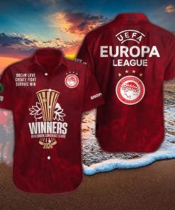 Olympiacos 2024 Winners Europa Conference League Hawaiian Shirt