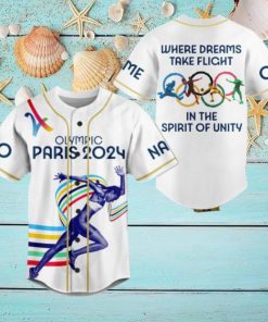 Olympic Paris 2024 Where Dreams Take Flight In The Spirit Of Unity Custom Baseball Jersey