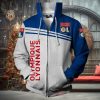 Olympique Lyon White Blue Zip Up Hoodie