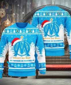 Olympique Marseille Christmas 3D Sweater 1 Olympique Marseille Christmas 3D Sweater