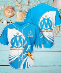 Olympique de Marseille Custom Name 3D Baseball Jersey Shirt Fans Gift Trending