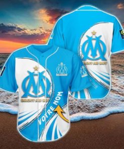 Olympique de Marseille Custom Name 3D Baseball Jersey Shirt Fans Gift Trending