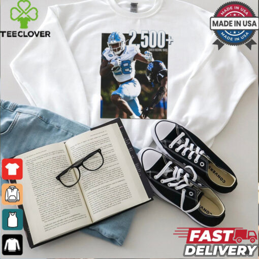 Omarion Hampton Carolina Football 2500+ Career Rushing Yards T Shirt