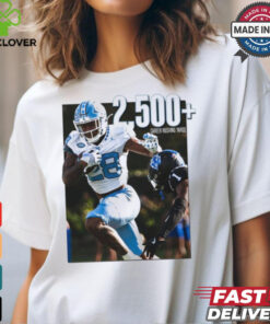 Omarion Hampton Carolina Football 2500+ Career Rushing Yards T Shirt