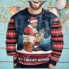 Football Face And Text Christmas Sweater, Funny Football Xmas Sweater, Personalized Photo Ugly Sweater