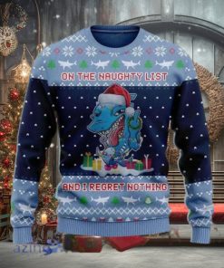 On The Naughty List And I Regret Nothing Shark Ugly Christmas Sweater Impressive Gift For Men And Women