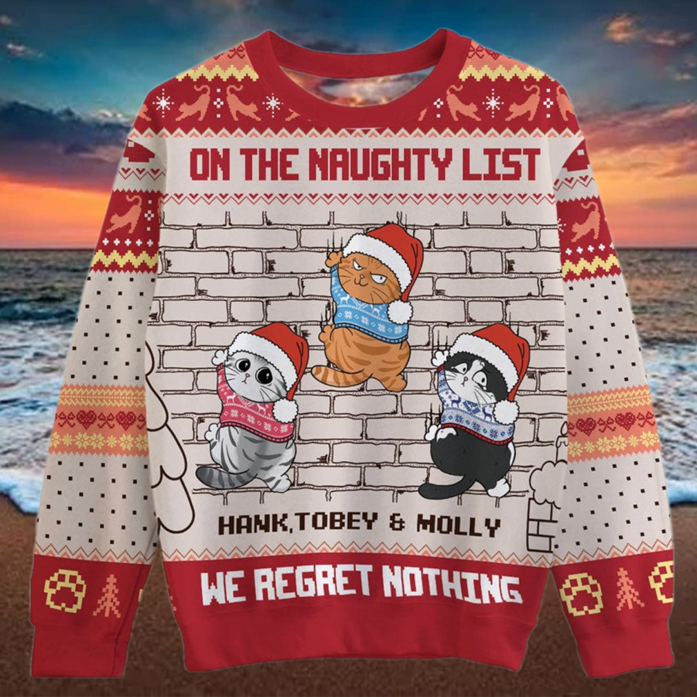 On The Naughty List We Regret Nothing, Personalized All Over Print Sweater, Kid Sweatshirt, Ugly Sweater, On The Naughty List We Regret Nothing, Personalized All Over Print Sweater, Kid Sweatshirt, Ugly Sweater,