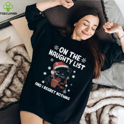 On the naughty list cat Hooded Sweatshirt