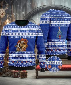 Once A Firefighter, Always A Firefighter Ugly Christmas Sweater For Firefighter On Christmas Days