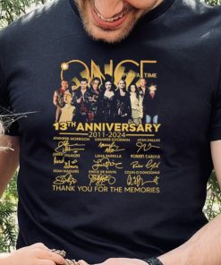 Once Upon A Time Signatures 13th Anniversary 2011 2024 Thank You For The Memories for Movie Lover Shirt