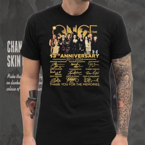 Once Upon A Time Signatures 13th Anniversary 2011 2024 Thank You For The Memories for Movie Lover Shirt