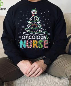 Oncology Nurse Xmas Tree Funny Nursing Christmas Pattern Shirt
