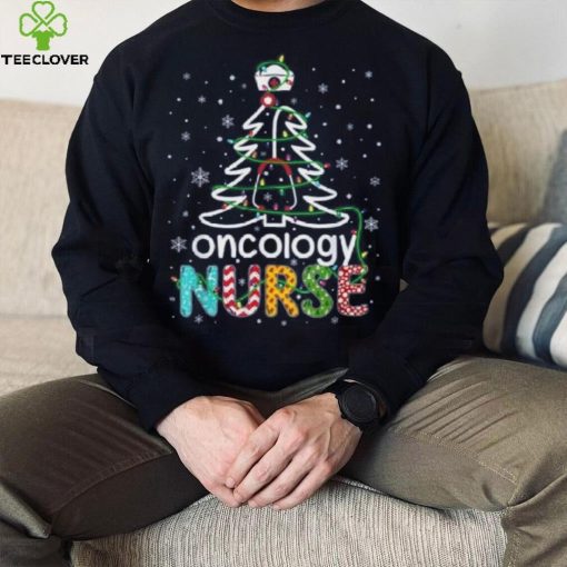 Oncology Nurse Xmas Tree Funny Nursing Christmas Pattern Shirt