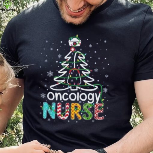 Oncology Nurse Xmas Tree Funny Nursing Christmas Pattern Shirt