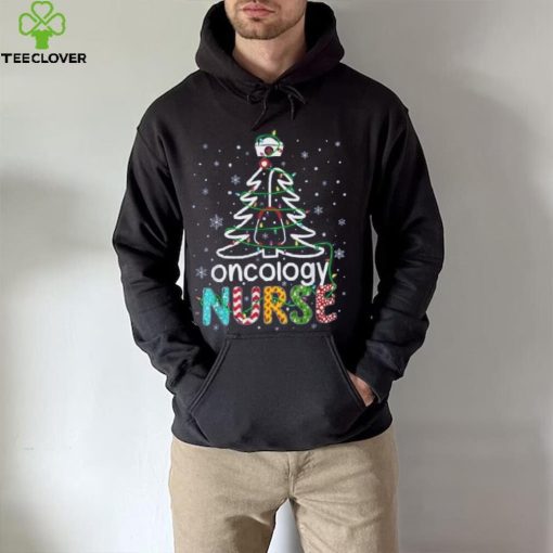 Oncology Nurse Xmas Tree Funny Nursing Christmas Pattern Shirt