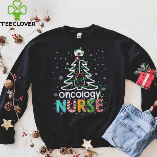 Oncology Nurse Xmas Tree Funny Nursing Christmas Pattern Shirt