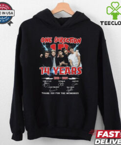 One Direction 14 Years 2010 2024 Thank You For The Memories T Shirt