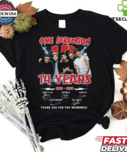 One Direction 14 Years 2010 2024 Thank You For The Memories T Shirt