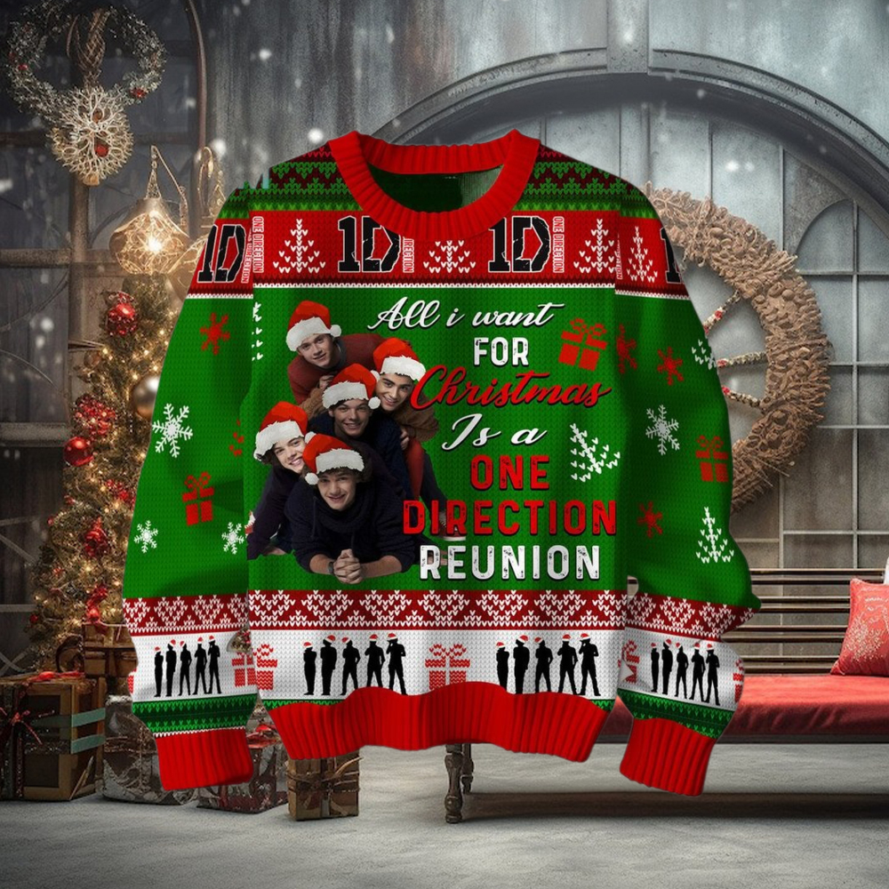 One Direction All I Want For Christmas Ugly Sweater One Direction All I Want For Christmas Ugly Sweater