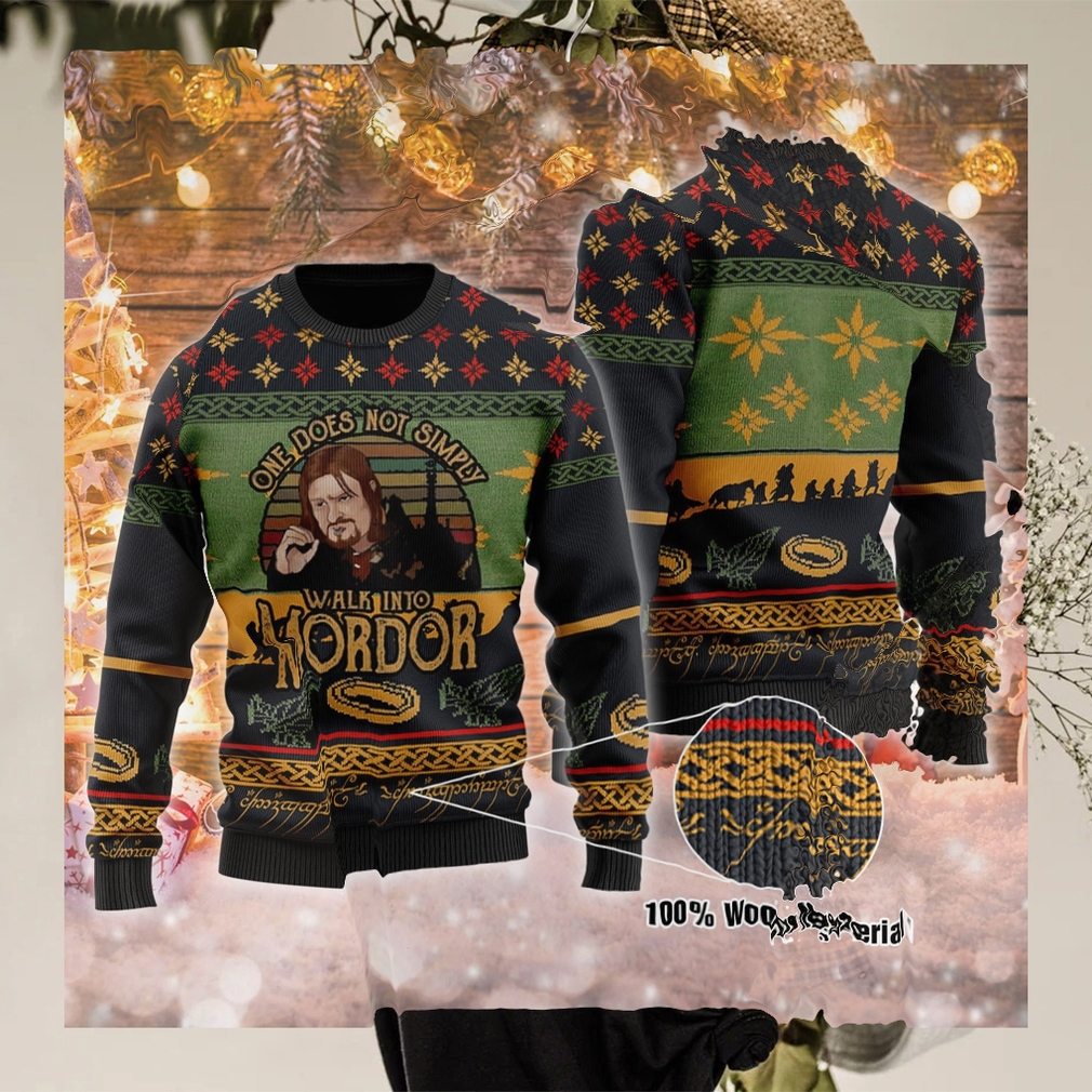 One Does Not Simply Walking Into Mordor Christmas Sweat