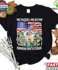 One Green Bay Packers, One Nation Honoring Our Veterans Shirt