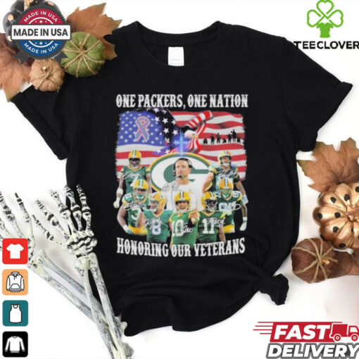 One Green Bay Packers, One Nation Honoring Our Veterans Shirt