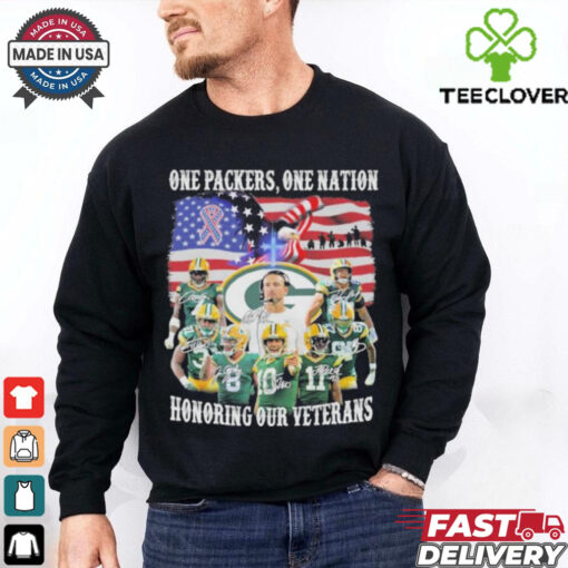 One Green Bay Packers, One Nation Honoring Our Veterans Shirt
