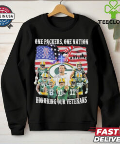 One Green Bay Packers, One Nation Honoring Our Veterans Shirt