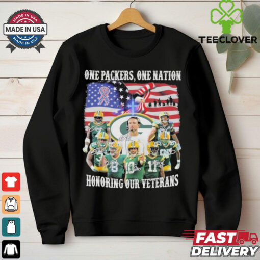 One Green Bay Packers, One Nation Honoring Our Veterans Shirt