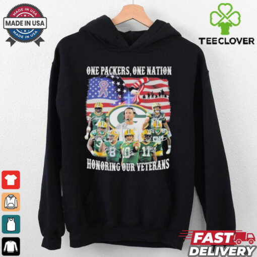 One Green Bay Packers, One Nation Honoring Our Veterans Shirt